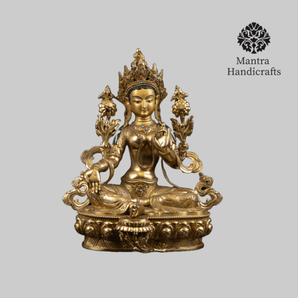 Elegant Green Tara Statue | Divine Compassion and Healing