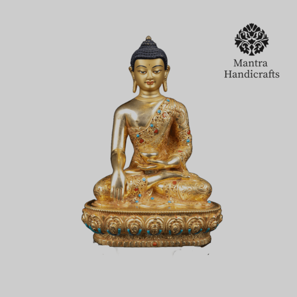 Shakyamuni Buddha Statue With Base And Frame - Image 10