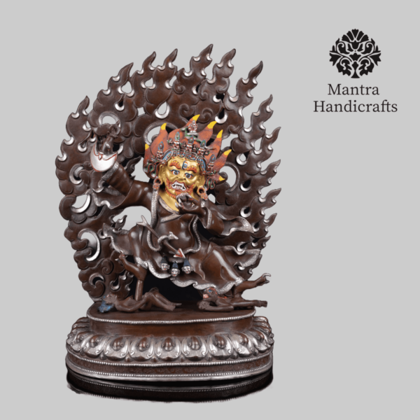 Two-armed Mahakala Statue | Tibetan protector statue