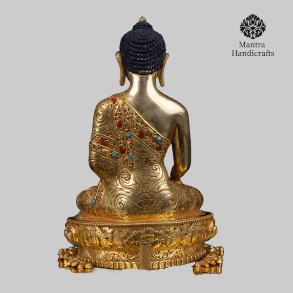 Shakyamuni Buddha Statue With Base And Frame - Image 3