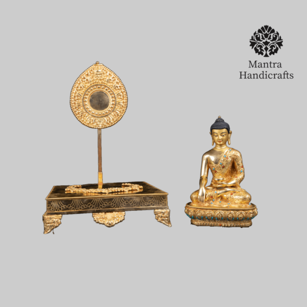 Shakyamuni Buddha Statue With Base And Frame - Image 2