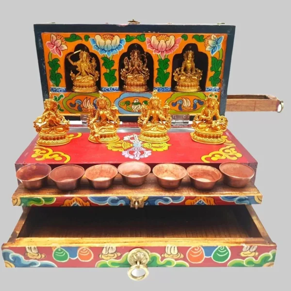 Altar And Boxes with Seven Bodhisattva