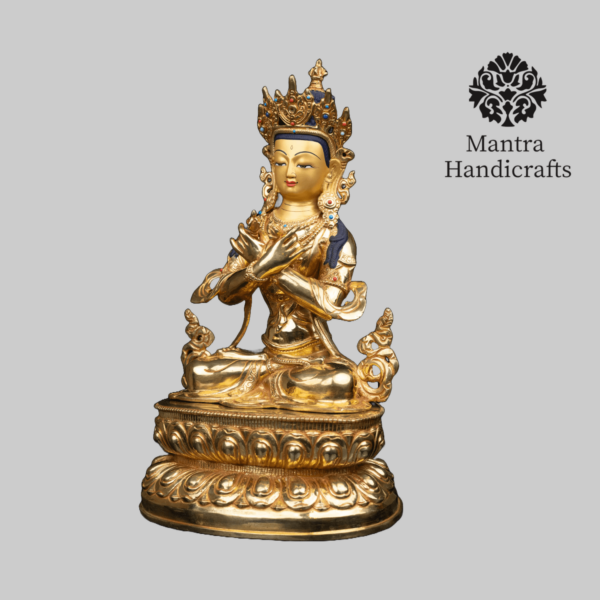 Vajradhara Statue | Gilded in pure 24k Gold - Image 2