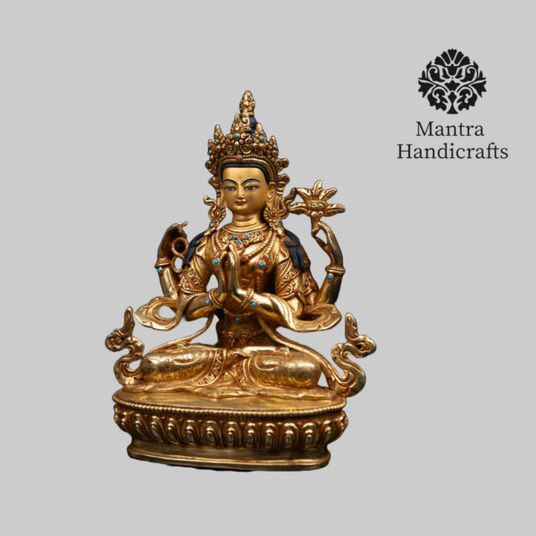 Chengresi Statue | Avalokiteshvara in Traditional Design - Image 3