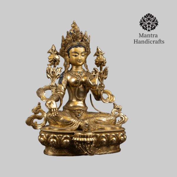 Elegant Green Tara Statue | Divine Compassion and Healing - Image 3