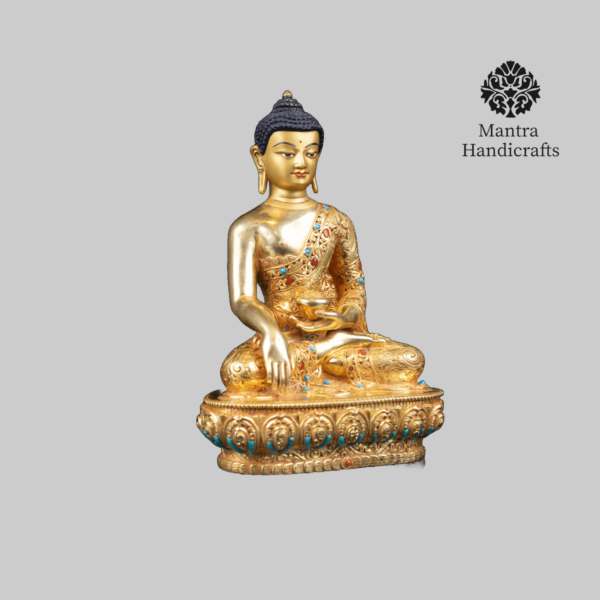 Shakyamuni Buddha Statue With Base And Frame - Image 9