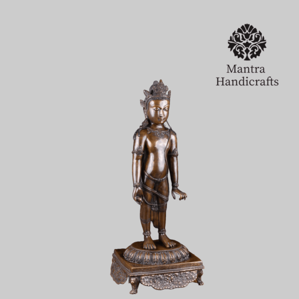 Padmapani Lokeshvara Statue | Tibetan Standing Avalokiteshvara - Image 2