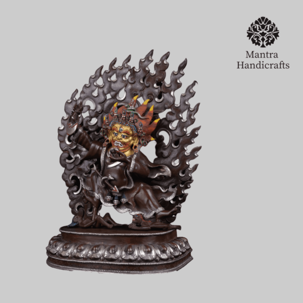 Two-armed Mahakala Statue | Tibetan protector statue - Image 4