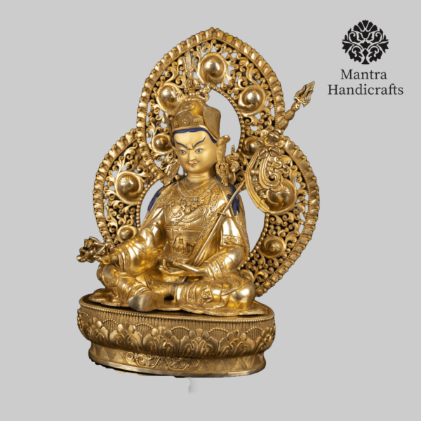 Majestic Guru PadmaSambhava Statue | Guru Rinpoche With Frame - Image 4