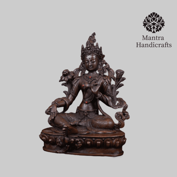 Green Tara Devi Statue | Protective Goddess of Compassion Figurine - Image 2