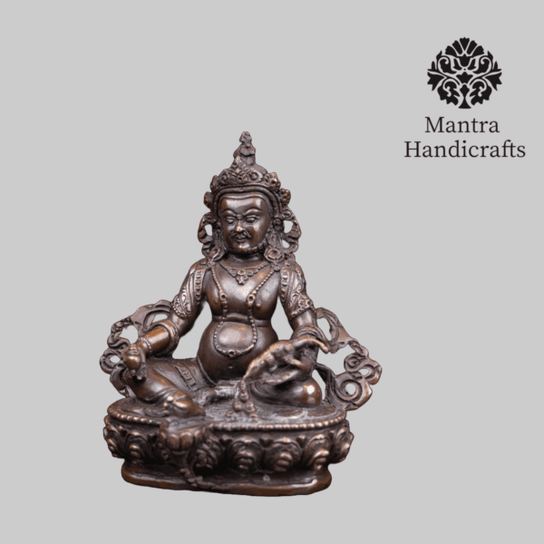 Zambhala Kubera Statue | Fortune Kuber Carving - Image 2