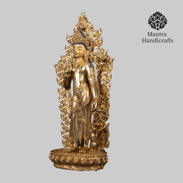 Standing Lokeshwor Statue | Buddhist Deity Sculpture | Chenrezig Statue - Image 3