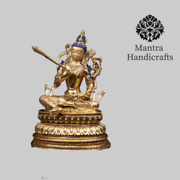 Manjushree Statue | Handmade Bodhisattva Statue - Image 2